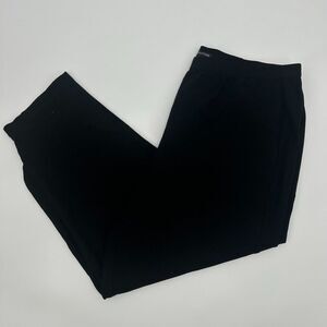 Eileen Fisher Ankle Pants Women Large Black Pockets Comfort High Waisted Pull On